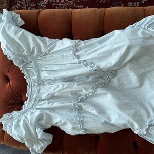 Light Blue Ruffled Peasant Dress from Free People